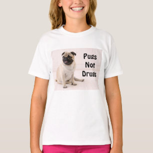 T-shirt da juventude das drogas dos Pugs não