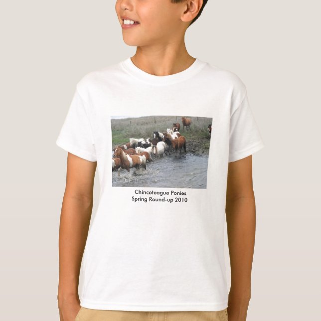 T-shirt da juventude dos pôneis de Chincoteague (Frente)
