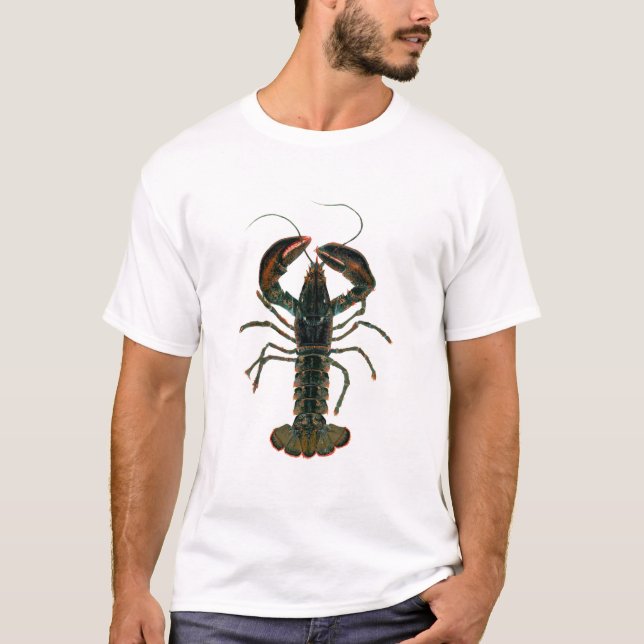 T-shirt da lagosta da aguarela (Frente)