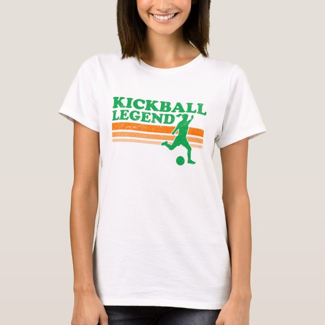 T-shirt da legenda de Kickball (senhoras) (Frente)
