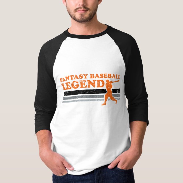 T-shirt da legenda do basebol da fantasia (Frente)