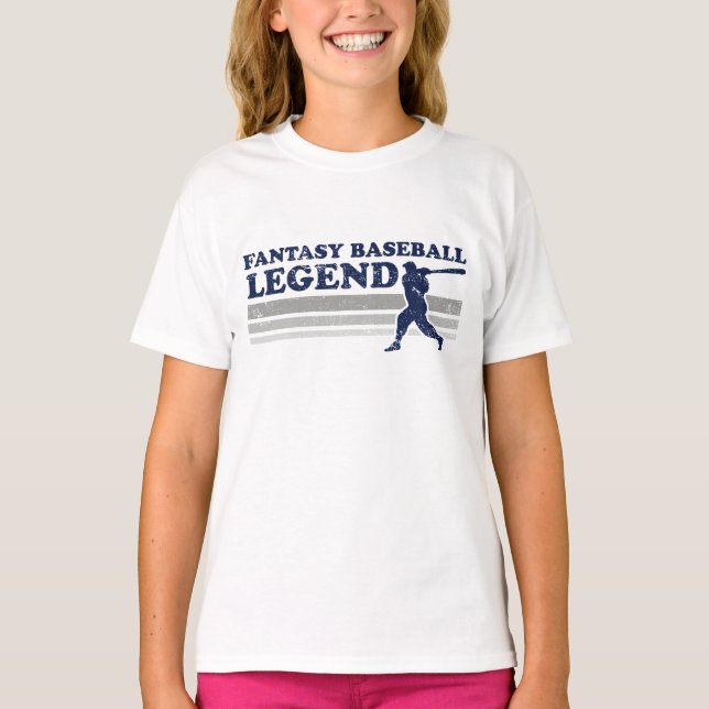 T-shirt da legenda do basebol da fantasia (Frente)