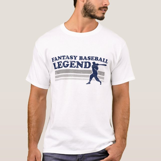 T-shirt da legenda do basebol da fantasia (Frente)