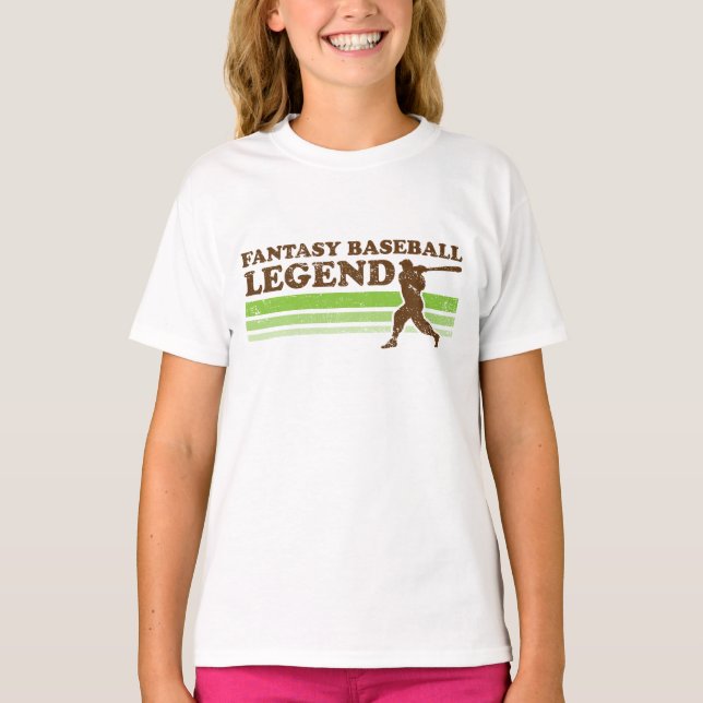 T-shirt da legenda do basebol da fantasia (Frente)