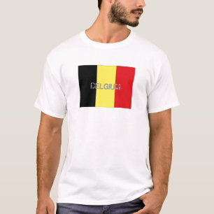 T-shirt da lembrança da bandeira de Bélgica