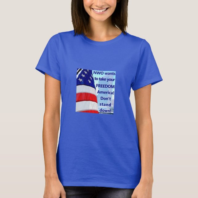 T-Shirt da Liberdade América (escuro) (Frente)