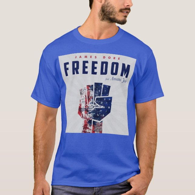 T-shirt da liberdade com arte CD (Frente)