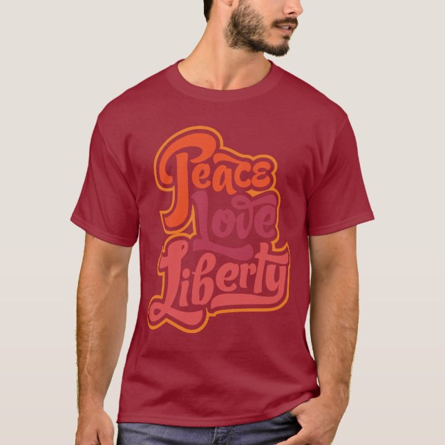 T-shirt da liberdade do amor da paz (Frente)