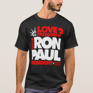 T-shirt da liberdade do PRESIDENTE 2012 amor de