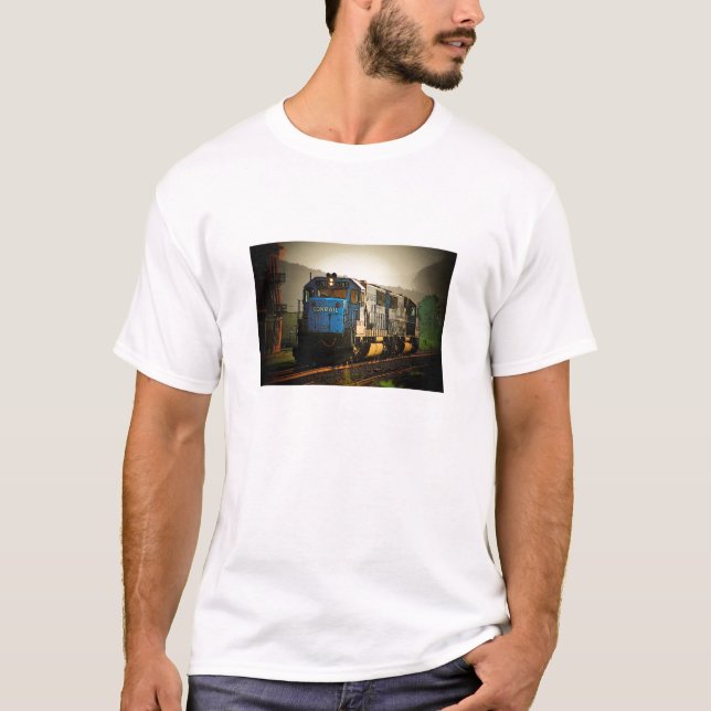 T-shirt da locomotiva de Conrail (Frente)