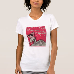 T-shirt da loja de beleza da violeta