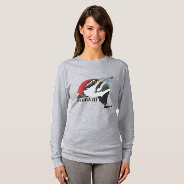T-shirt da Longo-Capa das mulheres (Frente Completa)