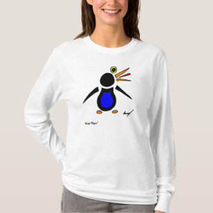 T-shirt da Longo-Capa das mulheres abstratas do