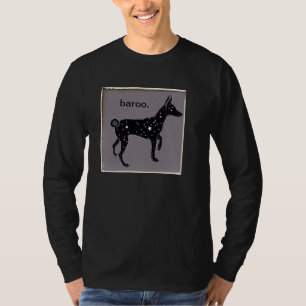 t-shirt da longo-Capa do baroo do basenji