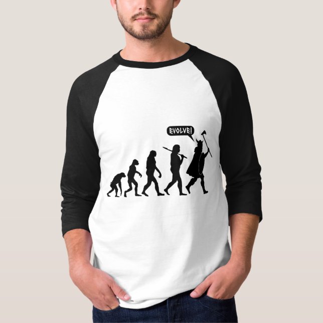T-shirt da luz da evolução de Viking (Frente)