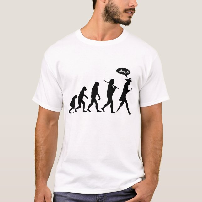 T-shirt da luz da evolução do pirata (Frente)