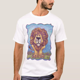 T-shirt da luz do leão das cabeças e das caudas 