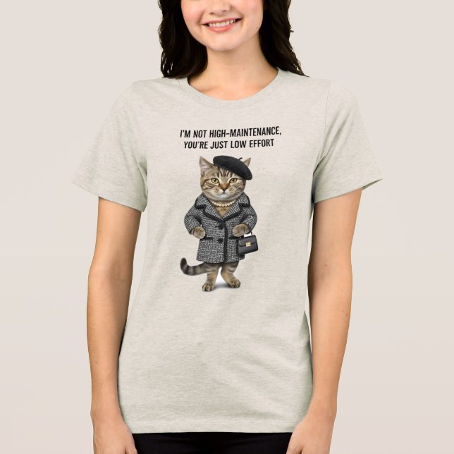 T-Shirt da Mãe de Gato Engraçado (Frente)