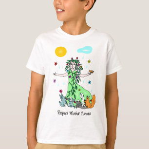 T-shirt da mãe Natureza do respeito