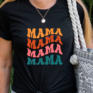 T-Shirt da Mãe Onda de Texto Retroativa