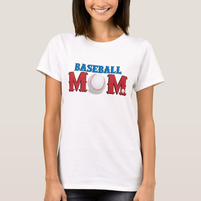 T-shirt da mamã do basebol (Frente)