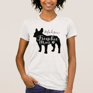 T-shirt da mamã do buldogue francês para meninas e