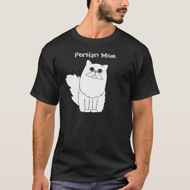 T-shirt da mamã do gato persa (Frente)