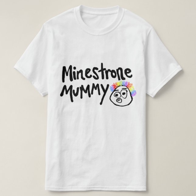 T-shirt da mamã do Minestrone (Frente do Design)