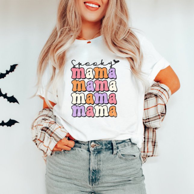 T-shirt da Mama Retro Halloween Spooky (Criador carregado)