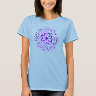 T-shirt da mandala da flor