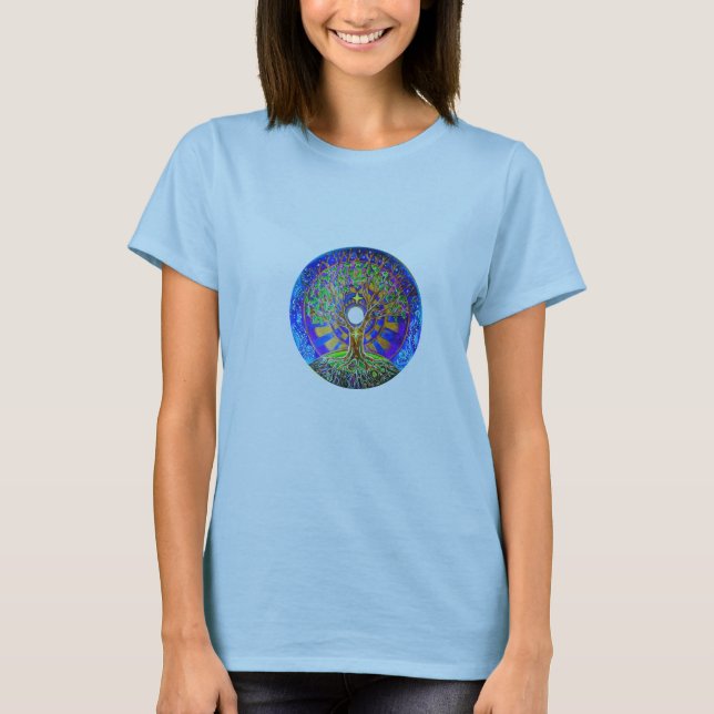 T-shirt da mandala da Lua cheia (Frente)