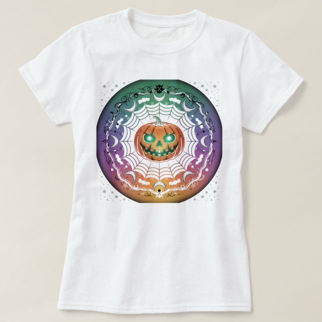 t-shirt da mandala do Halloween (Frente do Design)
