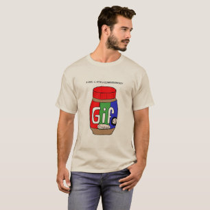 T-shirt da manteiga de amendoim do GIF