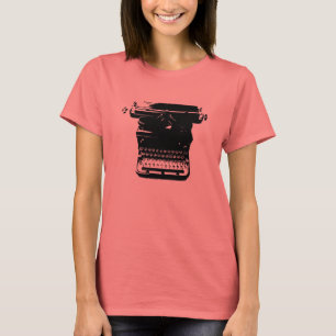T-shirt da máquina de escrever do vintage