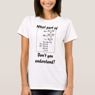 T-shirt da matemática