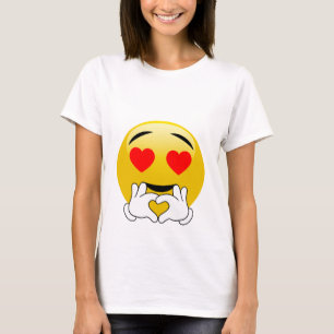 T-shirt da maternidade de Emoji do amor da colisã