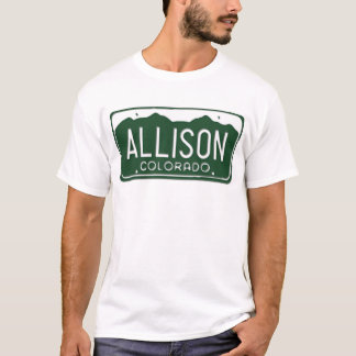 T-shirt da matrícula de ALLISON Colorado