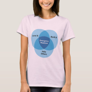 T-shirt da medicina da emergência: Diagrama azul