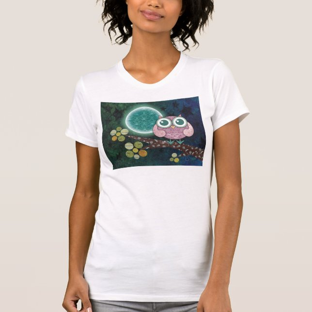 T-shirt da meia-noite da coruja (Frente)