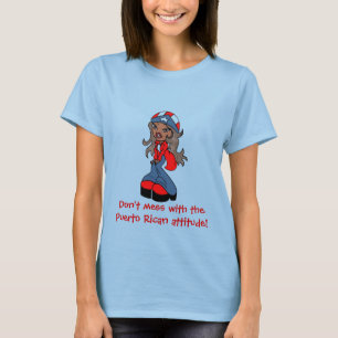 T-shirt da menina da atitude