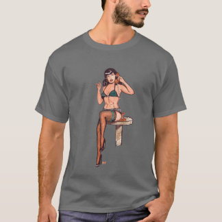T-shirt da menina da bisbolhetice