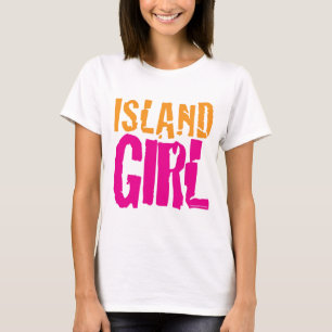 T-shirt da menina da ilha