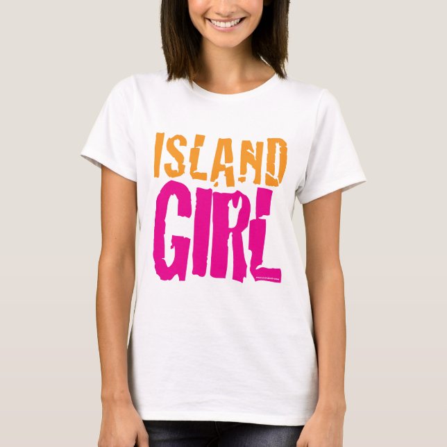 T-shirt da menina da ilha (Frente)