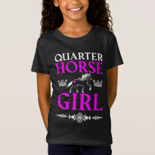 T-Shirt da Menina de Cavalo Quarter