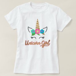 T-shirt da menina do unicórnio/t-shirt do