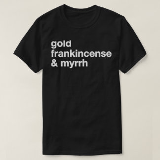 t-shirt da mirra do frankincense do ouro