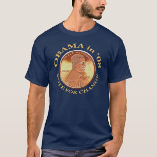 T-shirt da moeda de um centavo de Obama