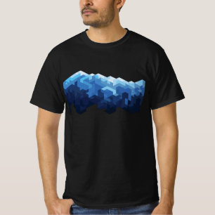T-Shirt da montanha de neve