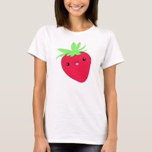T-shirt da morango de Kawaii