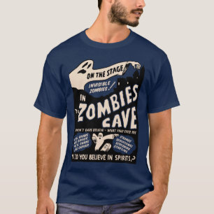 T-shirt da mostra do susto da caverna do zombi do